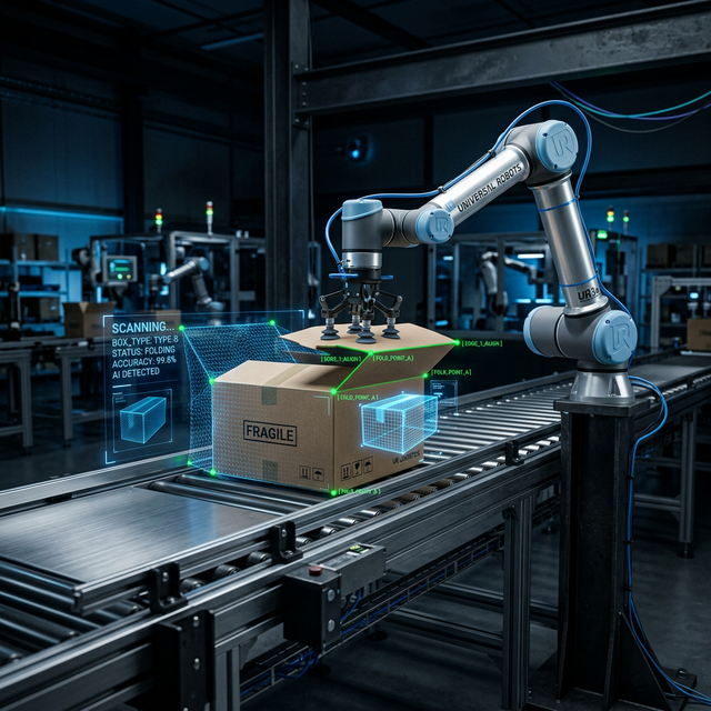 UR3 Robot Box Folding System